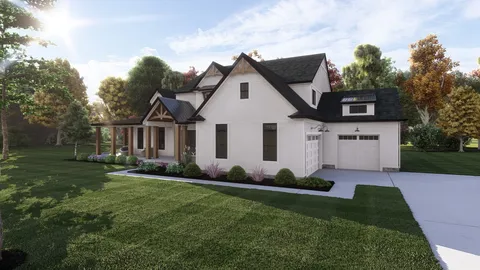 The Beringer II house plan, exterior view 2